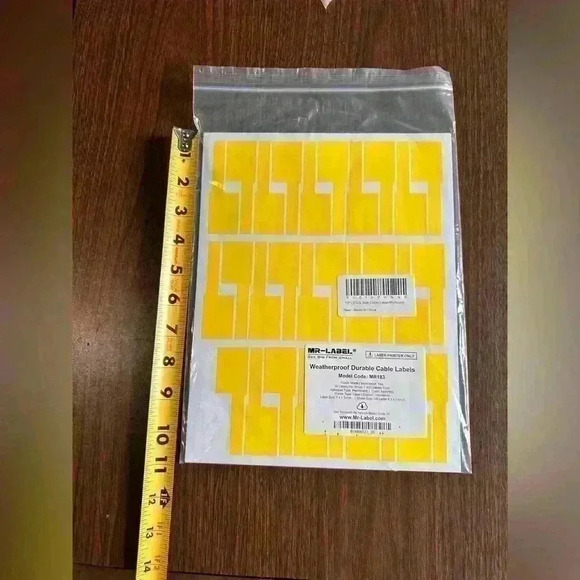 New Mr Label Weatherproof Cable Labels. Various Color. Laser Printer. 600 Labels - Picture 2 of 5
